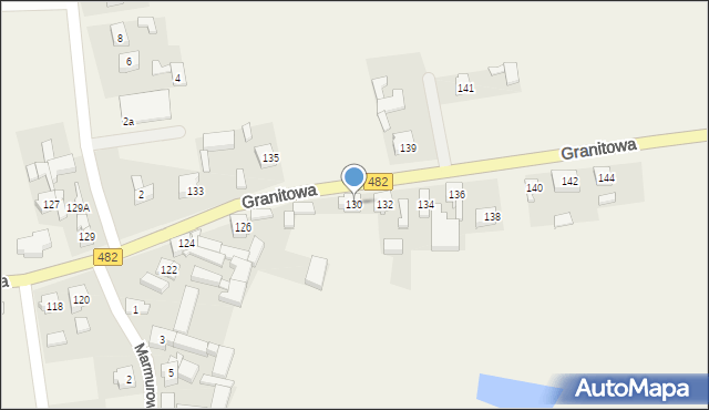 Olszowa, Granitowa, 130, mapa Olszowa