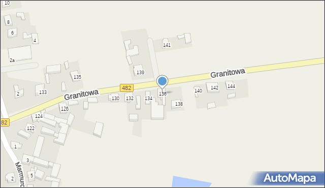 Olszowa, Granitowa, 136, mapa Olszowa