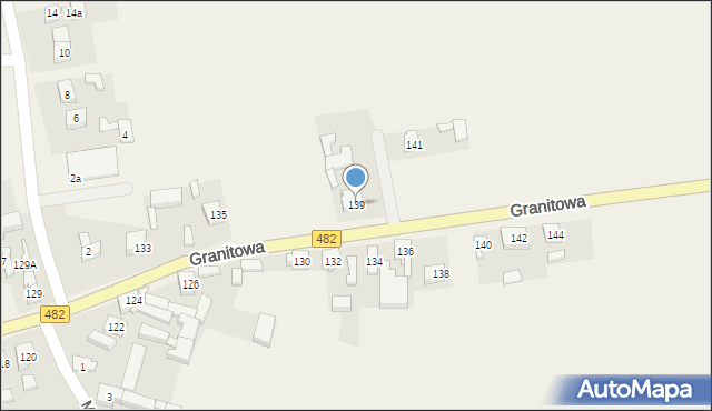 Olszowa, Granitowa, 139, mapa Olszowa