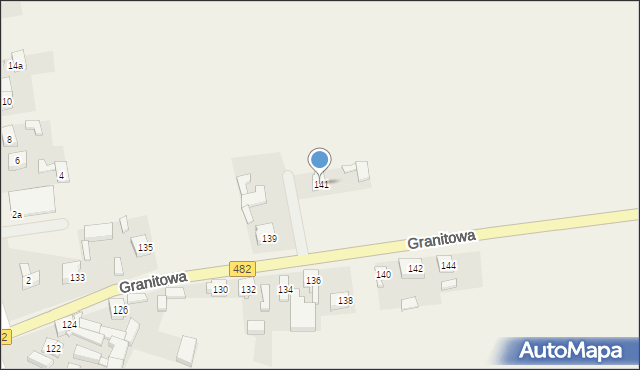 Olszowa, Granitowa, 141, mapa Olszowa