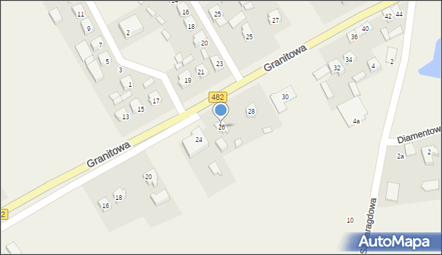 Olszowa, Granitowa, 26, mapa Olszowa