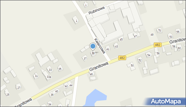 Olszowa, Granitowa, 39, mapa Olszowa