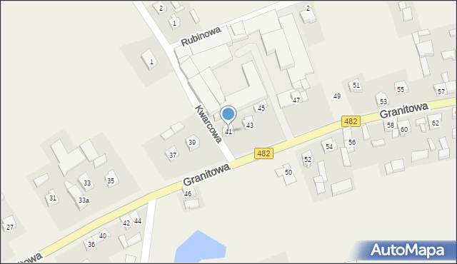 Olszowa, Granitowa, 41, mapa Olszowa