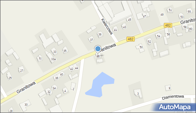 Olszowa, Granitowa, 46, mapa Olszowa