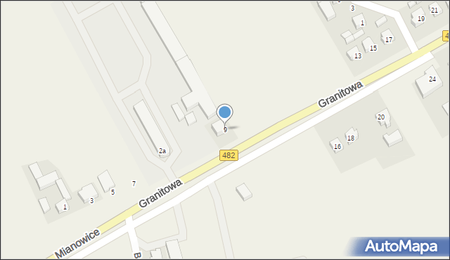 Olszowa, Granitowa, 9, mapa Olszowa