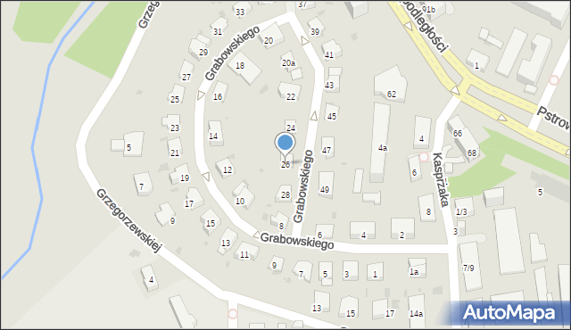 Olsztyn, Grabowskiego Stefana, 26, mapa Olsztyna