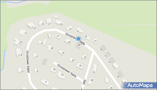 Olsztyn, Gruszowe Sady, 18, mapa Olsztyna