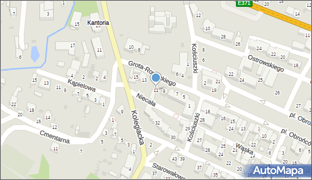 Opatów, Grota-Roweckiego Stefana, gen., 11, mapa Opatów