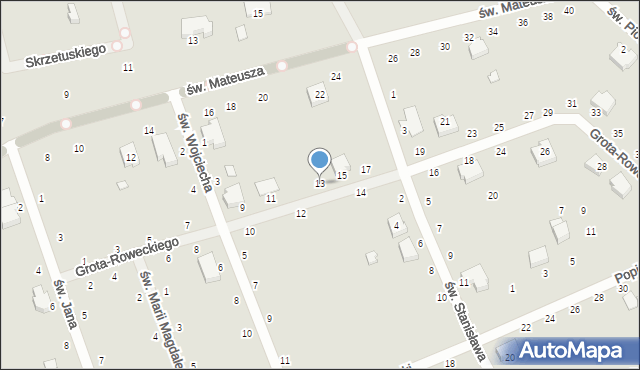Opoczno, Grota-Roweckiego Stefana, gen., 13, mapa Opoczno
