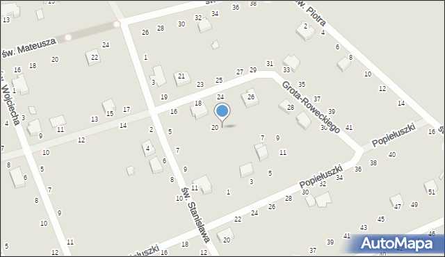 Opoczno, Grota-Roweckiego Stefana, gen., 22, mapa Opoczno