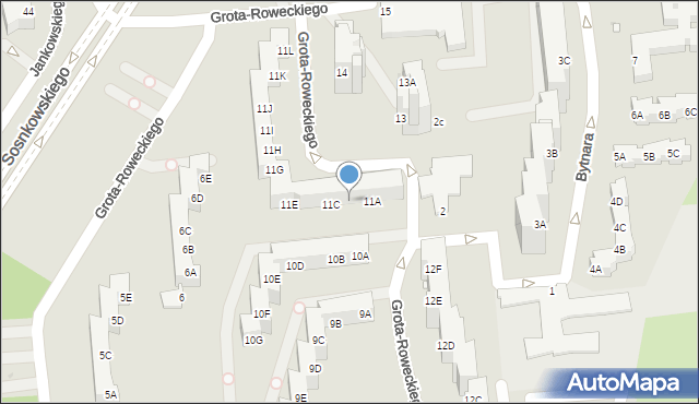 Opole, Grota-Roweckiego Stefana, gen., 11B, mapa Opola