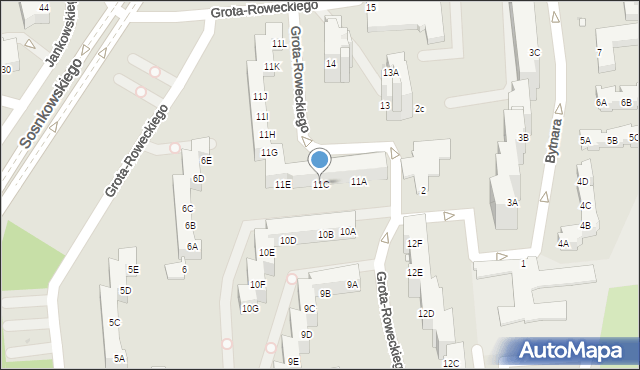 Opole, Grota-Roweckiego Stefana, gen., 11C, mapa Opola