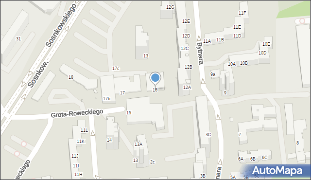 Opole, Grota-Roweckiego Stefana, gen., 16, mapa Opola