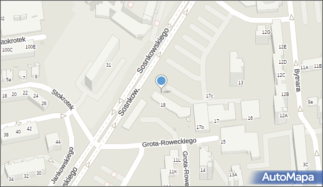 Opole, Grota-Roweckiego Stefana, gen., 18c, mapa Opola