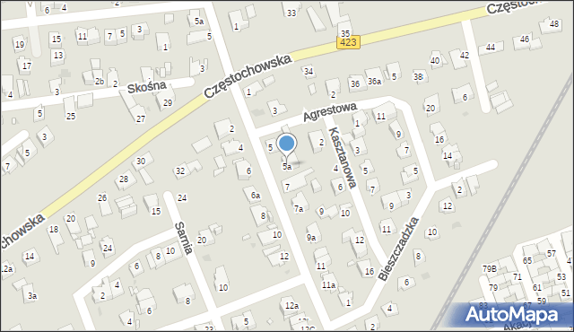 Opole, Grudzicka, 5a, mapa Opola