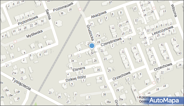 Opole, Grudzicka, 24, mapa Opola