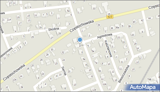 Opole, Grudzicka, 4, mapa Opola