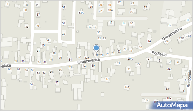 Opole, Groszowicka, 30, mapa Opola