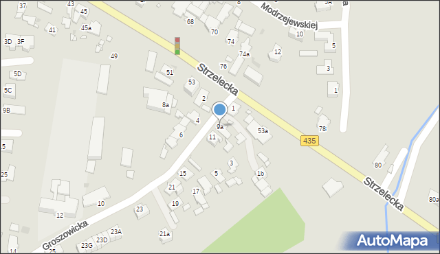 Opole, Groszowicka, 9a, mapa Opola