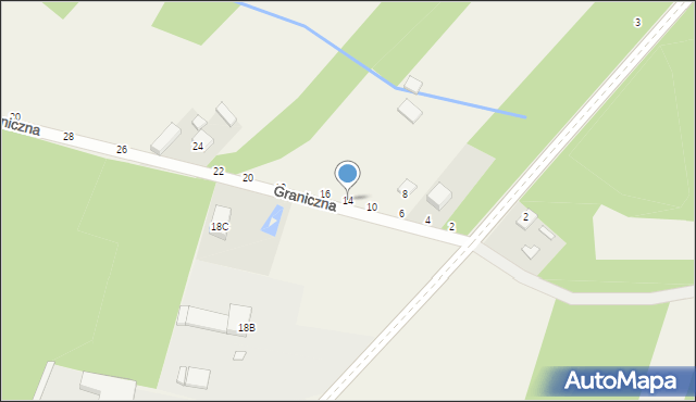 Orońsko, Graniczna, 14, mapa Orońsko