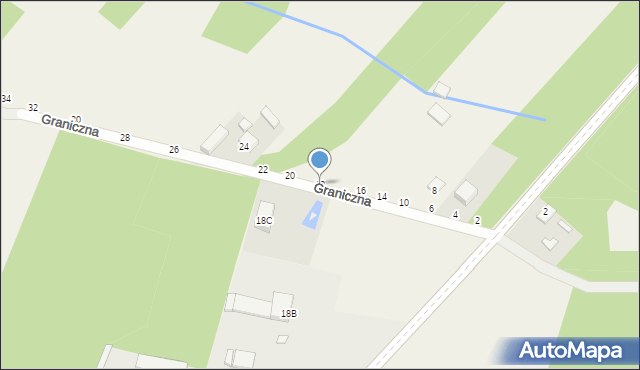 Orońsko, Graniczna, 18, mapa Orońsko