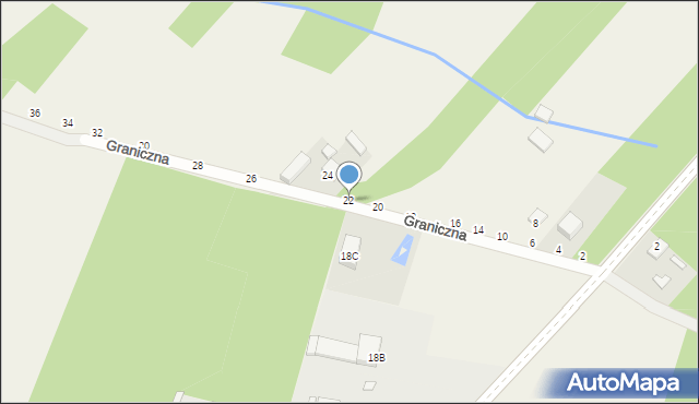 Orońsko, Graniczna, 22, mapa Orońsko