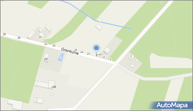 Orońsko, Graniczna, 6, mapa Orońsko