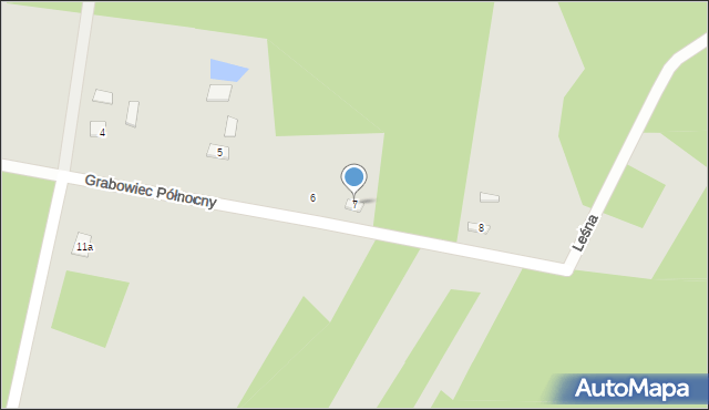 Osiek, Grabowiec Północny, 7, mapa Osiek