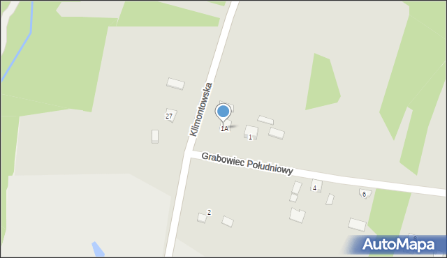 Osiek, Grabowiec Południowy, 1A, mapa Osiek