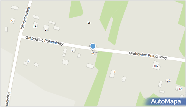 Osiek, Grabowiec Południowy, 6, mapa Osiek