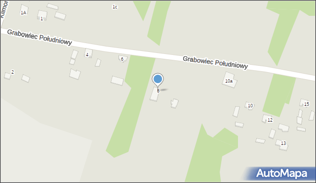 Osiek, Grabowiec Południowy, 8, mapa Osiek