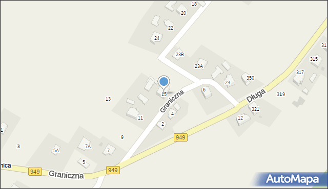 Osiek, Graniczna, 15, mapa Osiek