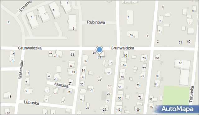 Ostrów Wielkopolski, Grunwaldzka, 18, mapa Ostrów Wielkopolski
