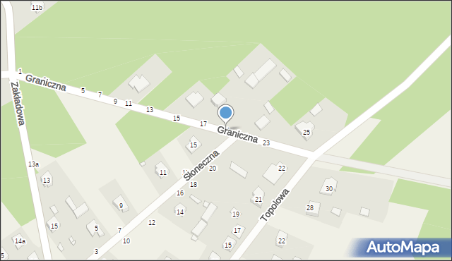 Ostrowy nad Okszą, Graniczna, 19, mapa Ostrowy nad Okszą