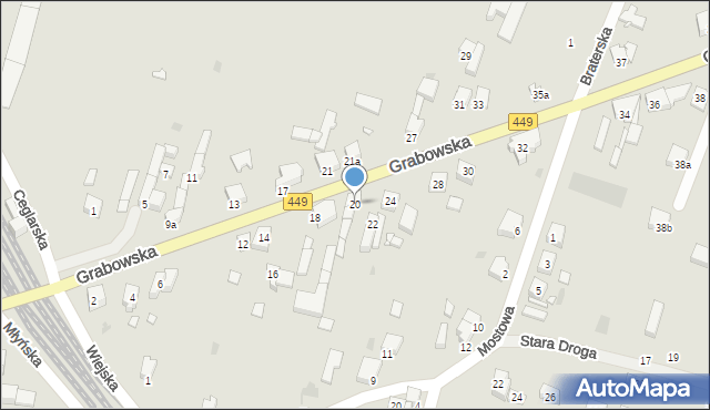 Ostrzeszów, Grabowska, 20, mapa Ostrzeszów