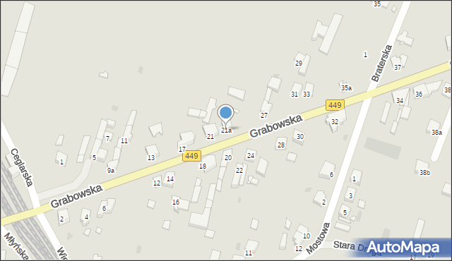 Ostrzeszów, Grabowska, 21a, mapa Ostrzeszów