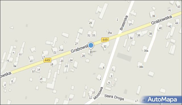 Ostrzeszów, Grabowska, 30, mapa Ostrzeszów