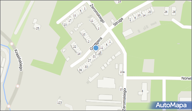 Oświęcim, Grottgera Artura, 19, mapa Oświęcimia