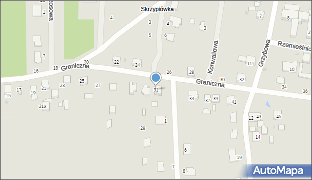 Ozorków, Graniczna, 31, mapa Ozorków