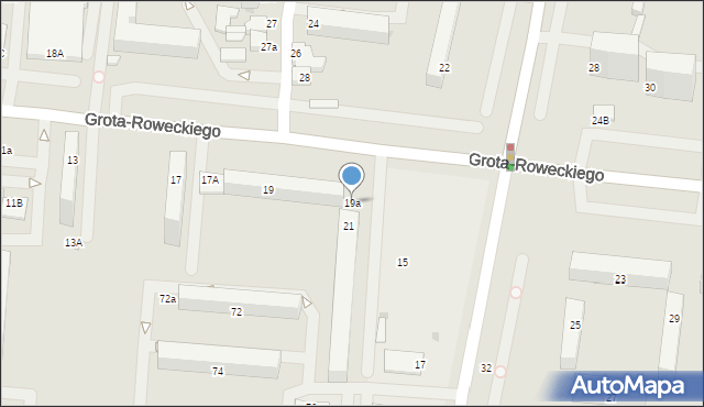 Pabianice, Grota-Roweckiego Stefana, gen., 19a, mapa Pabianic