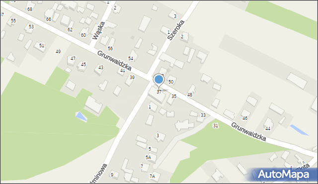 Padew Narodowa, Grunwaldzka, 37, mapa Padew Narodowa