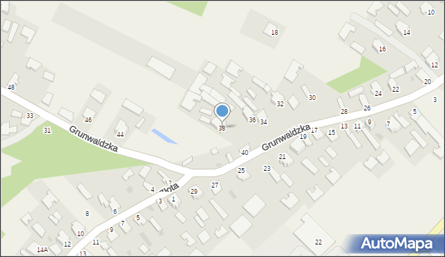 Padew Narodowa, Grunwaldzka, 38, mapa Padew Narodowa