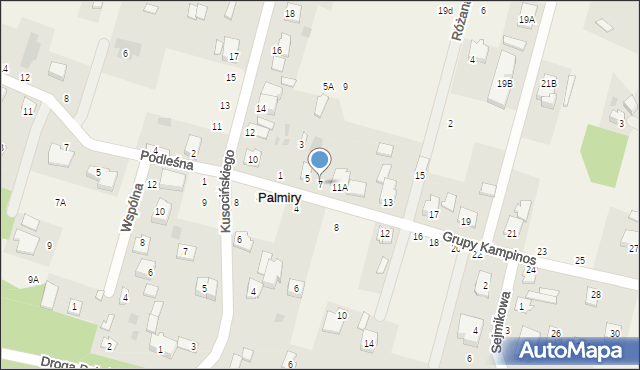 Palmiry, Grupy Kampinos, 7, mapa Palmiry