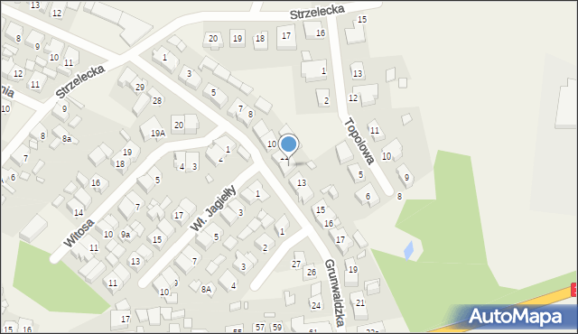 Piaski, Grunwaldzka, 12, mapa Piaski