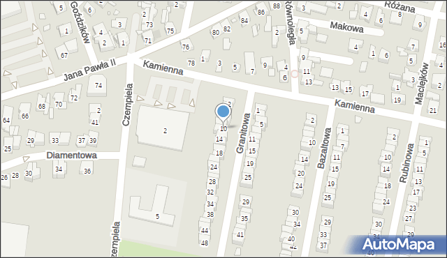 Piekary Śląskie, Granitowa, 10, mapa Piekary Śląskie