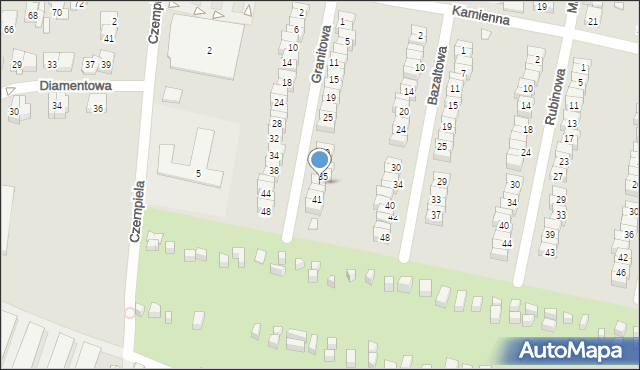Piekary Śląskie, Granitowa, 37, mapa Piekary Śląskie