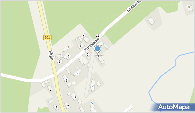 Pietraszów, Gromadzka, 1A, mapa Pietraszów