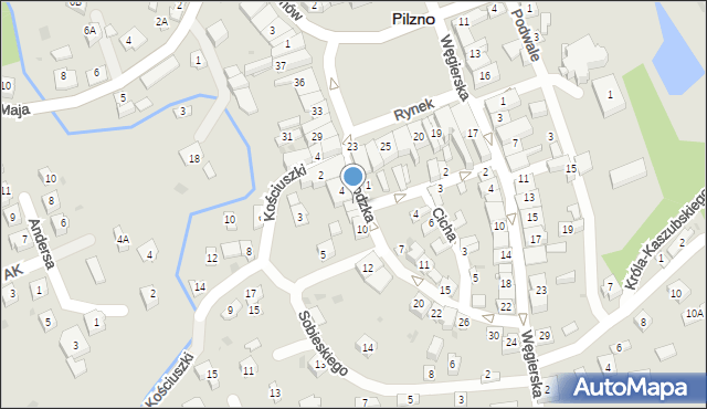 Pilzno, Grodzka, 6, mapa Pilzno