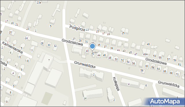 Pińczów, Grodziskowa, 42, mapa Pińczów