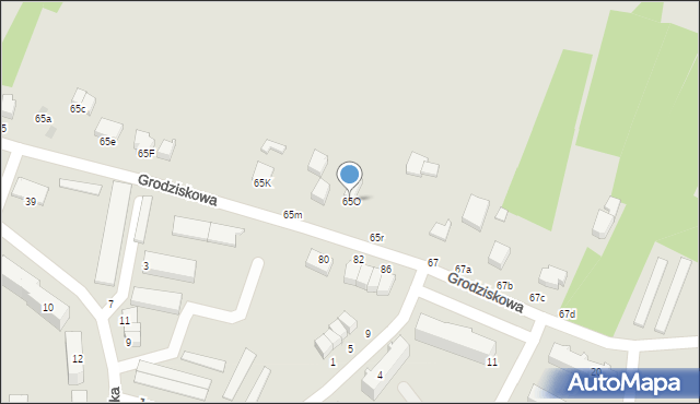 Pińczów, Grodziskowa, 65O, mapa Pińczów